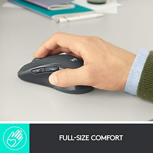 Ratón inalámbrico Logitech M510, 2,4 GHz con receptor unificador USB, seguimiento de grado láser de 1000 DPI, 7 botones, duración de la batería de 24 meses, PC/Mac/portátil - Grafito - imagen 3