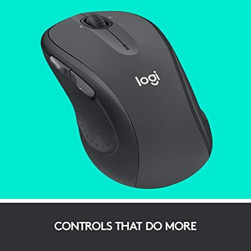 Ratón inalámbrico Logitech M510, 2,4 GHz con receptor unificador USB, seguimiento de grado láser de 1000 DPI, 7 botones, duración de la batería de 24 meses, PC/Mac/portátil - Grafito - imagen 5