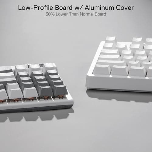 Redragon K655 75% RGB Teclado mecánico para juegos con cable, 78 teclas de intercambio en caliente con tablero de cubierta de aluminio, enchufe actualizado y teclas macro/medios integradas, interruptor rojo lineal silencioso - imagen 5