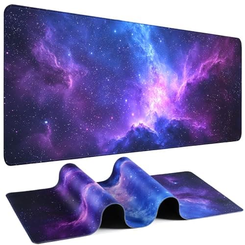 Alfombrilla de ratón para juegos – Alfombrilla de escritorio para teclado y ratón – Galaxy Space Alfombrilla de ratón grande para escritorio, alfombrilla de ratón (35.4" x 15.7") con base antideslizante, alfombrilla de escritorio para juegos, oficina y hogar - imagen 2