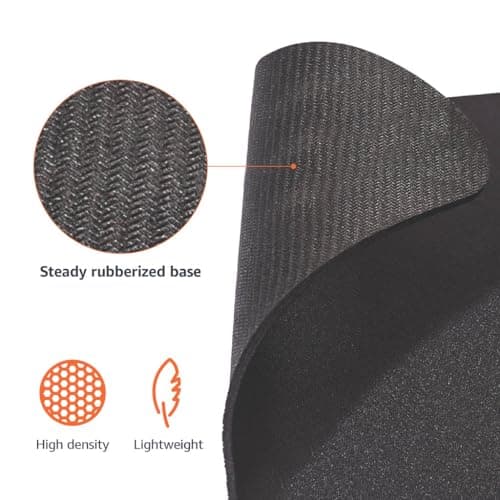 Amazon Basics Alfombrilla de ratón cuadrada, tela con base de goma, estándar, negro, 12,4 pulgadas de largo x 10,6 pulgadas de ancho - imagen 3