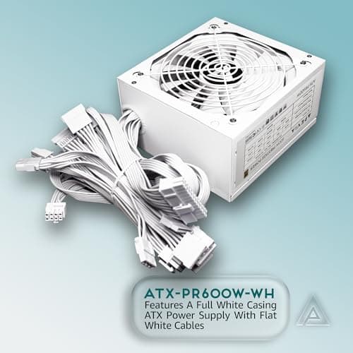 Apevia ATX-PR600W-WH Prestige 600W 80+ Gold Certified, Cumplimiento RoHS, Fuente de alimentación para juegos Active PFC ATX Blanco - imagen 3
