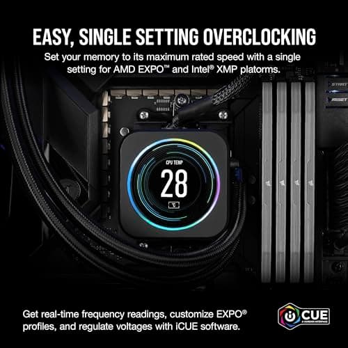 CORSAIR Vengeance DDR5 16GB (2x8GB) DDR5 5200MHz CL40 AMD EXPO Intel XMP iCUE Memoria de computadora compatible - Gris (CMK16GX5M2B5200Z40) - imagen 5