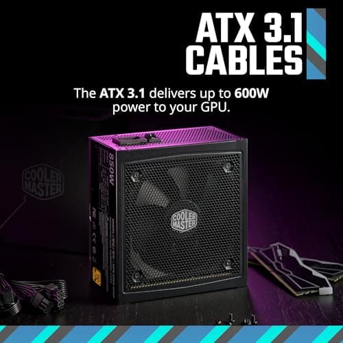 Fuente de alimentación totalmente modular Cooler Master MWE Gold 850 V3: fuente de alimentación con certificación Gold 80+ de 850 W, Cybenetics Platinum, 90° 12 V-2x6 PCIe 5.1, soporte ATX 3.1, modo de bajo ruido y cero RPM, garantía de 10 años - imagen 5
