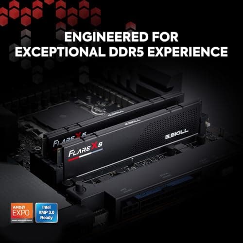 G.SKILL Flare X5 Series DDR5 RAM (AMD Expo e Intel XMP 3.0) 32 GB (2x16 GB) 6000 MT/s CL36-36-36-96 1,35 V Memoria para computadora de escritorio U-DIMM - Negro mate (F5-6000J3636F16GX2-FX5) - imagen 3