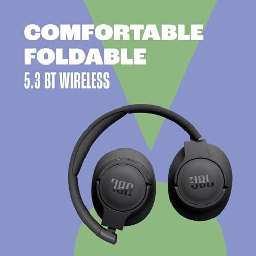 JBL Tune 720BT - Auriculares supraaurales inalámbricos con sonido JBL Pure Bass, Bluetooth 5.3, hasta 76H de duración de la batería y carga rápida, diseño ligero, cómodo y plegable (Negro) - imagen 5