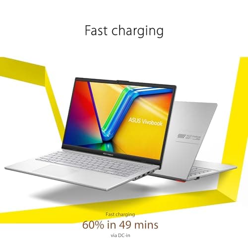 Laptop delgada ASUS Vivobook Go de 15.6”, AMD Ryzen 5 7520U, 8GB, 512GB, Windows 11 Home, Cool Silver, durabilidad de grado militar, carga rápida, protección de cámara web, E1504FA-AS54 - imagen 5