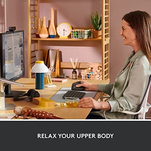 Logitech Lift Ratón Ergonómico Vertical, Inalámbrico, Bluetooth o Receptor USB Logi Bolt, Clics Silenciosos, 4 Botones, Compatible con Windows/macOS/iPadOS, Portátil, PC - Grafito - imagen 5