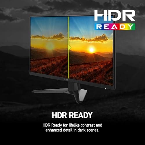 msi MAG 272F Monitor de oficina para juegos de 27 pulgadas, 1920 x 1080 (FHD), 200 Hz, sincronización adaptativa, preparado para HDR, HDMI, puerto VGA, montaje VESA, inclinación, bisel delgado de 4 lados, 0,5 ms, negro - imagen 5