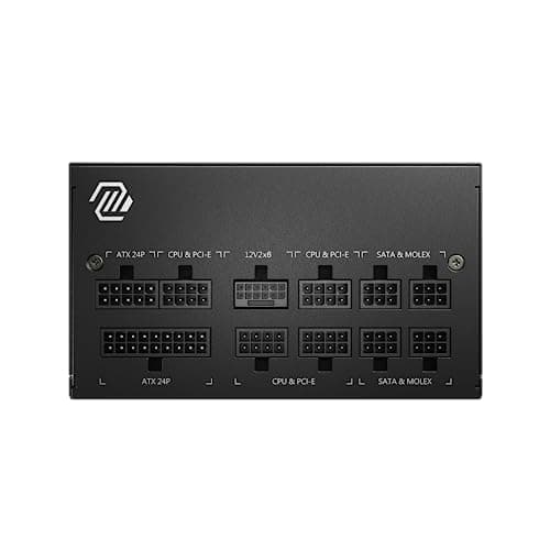 MSI MAG A850GL PCIE5, fuente de alimentación compacta para juegos totalmente modular de 850 W, 80+ Gold, ATX 3.1 y PCIe 5.1, cable nativo de dos colores de 12 V-2x6, 10 años de garantía - imagen 4
