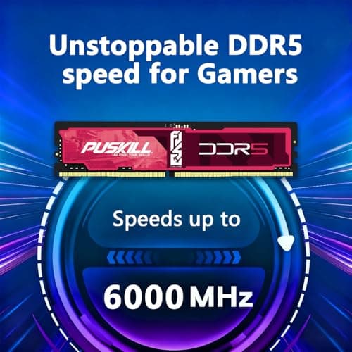 PUSKILL Memoria de escritorio CL30 de 32 GB DDR5 (2 x 16 GB) 6000 MHz | Actualización de PC para juegos de latencia ultrabaja | Intel XMP 3.0 y AMD EXPO listos para 700/600 y Ryzen 7000 (AM5) - imagen 3