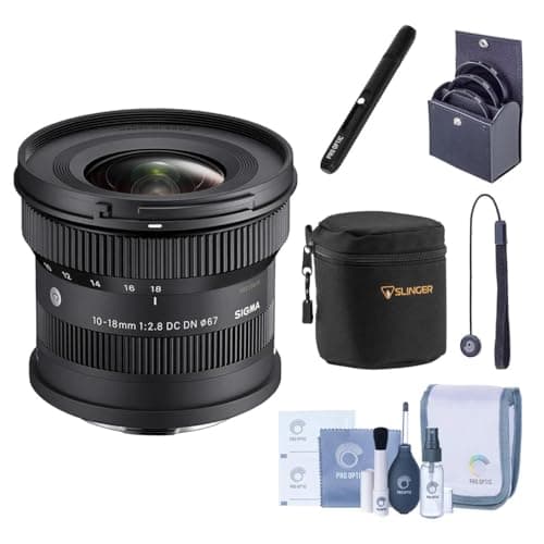 Sigma Lente contemporánea de 0.394-0.709 in f/2.8 DC DN para cámara Sony E sin espejo, paquete con kit de filtro de 2.638 in, estuche para lentes, kit de limpieza, protector de tapa, garantía limitada de 4 años - imagen 2
