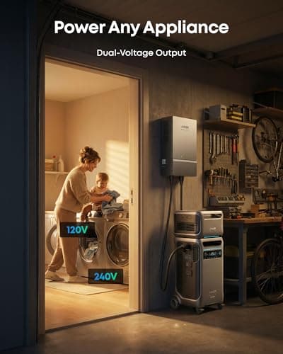 Central eléctrica portátil Anker SOLIX F3800 Plus (2025 NUEVO), 3840 Wh, entrada solar de 3200 W, generadores para uso doméstico, ampliable a 53 kWh, funciona con generador, para cortes de energía, vehículos recreativos y emergencias - imagen 5