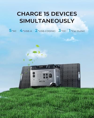 Estación de energía portátil P5000 Pro 3600W/5120Wh, carga de CA de 1800W, salidas de CA x 5, estación de energía de batería LiFePO4 para respaldo en el hogar, camping, RV, emergencia - imagen 5