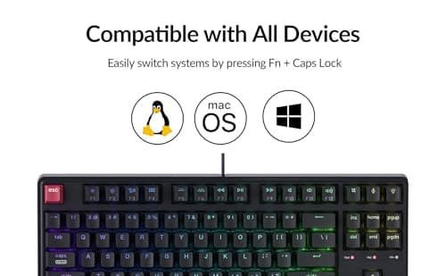 Keychron C3 Pro TKL 80% teclado mecánico con cable, tasa de sondeo de 8K, QMK/VIA programable, intercambiable en caliente, teclas con brillo retroiluminado RGB, interruptor Super Banana, para Windows/Mac - imagen 4