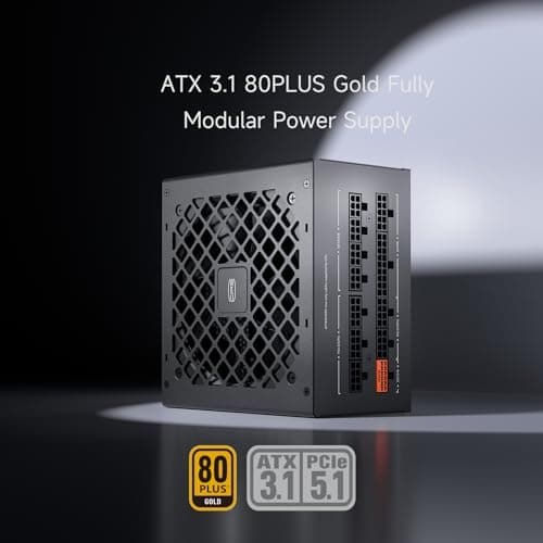 PCCOOLER PSU Fuente de alimentación totalmente modular, 650W ATX 3.1, certificación 80 Plus Gold, PCIe 5.1 12V-2×6, condensadores japoneses, cables ultraflexibles, garantía de 5 años (KN650) - imagen 3