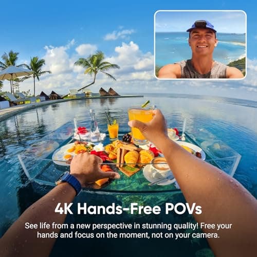 Insta360 GO 3S - Pequeña cámara de vlogging portátil 4K negra de 128 GB, punto de vista manos libres, montaje en cualquier lugar, estabilización, duración de batería de 140 min, resistente al agua hasta 10 m, punto de vista para mascotas - imagen 4