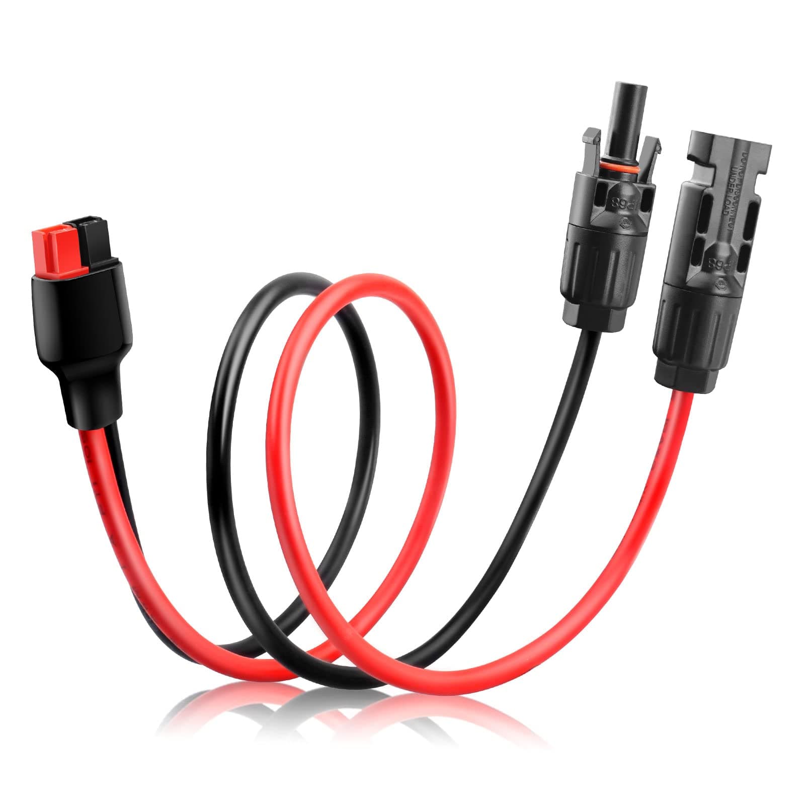 Kit de conector de cable de panel solar de 10 AWG, compatible con conector solar y conector Anderson para RV, Goal Zero Yeti, estación de energía de generador solar portátil Renogy (1.6 pies) - imagen 1