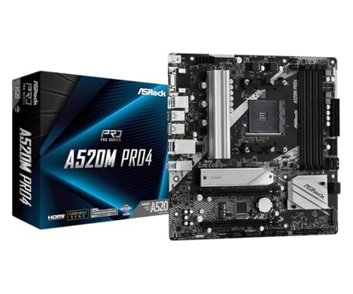 ASRock A520M Pro4 AMD Ryzen 3000/4000 Series (Soket AM4) Compatible con chipset A520, placa base Micro ATX [Producto de distribuidor nacional autorizado] - imagen 2