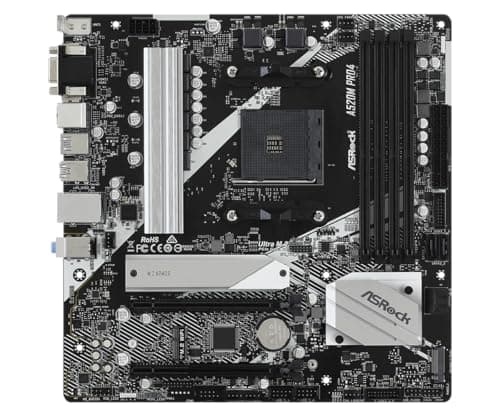 ASRock A520M Pro4 AMD Ryzen 3000/4000 Series (Soket AM4) Compatible con chipset A520, placa base Micro ATX [Producto de distribuidor nacional autorizado] - imagen 3