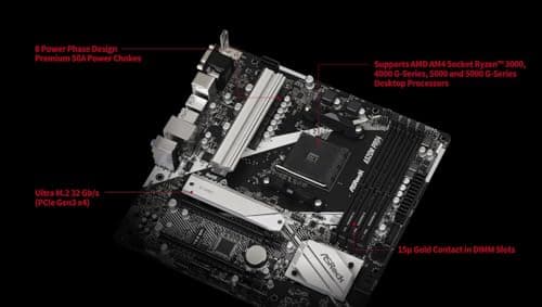 ASRock A520M Pro4 AMD Ryzen 3000/4000 Series (Soket AM4) Compatible con chipset A520, placa base Micro ATX [Producto de distribuidor nacional autorizado] - imagen 5