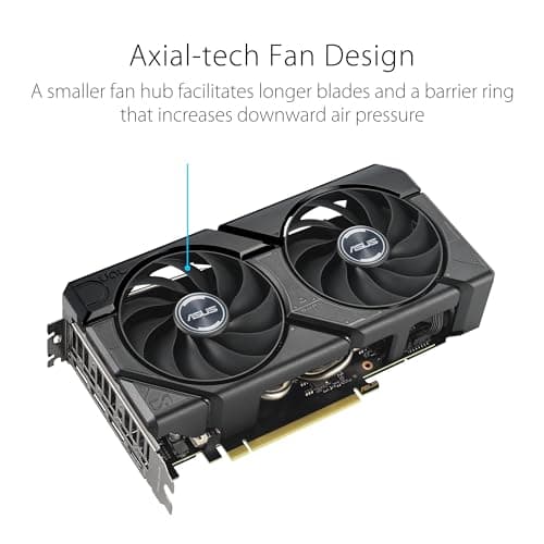 ASUS Dual GeForce RTX™ 4070 Super EVO OC Edition 12GB GDDR6X (PCIe 4.0, 12GB GDDR6X, DLSS 3, HDMI 2.1a, DisplayPort 1.4a, diseño de 2.5 ranuras, diseño de ventilador de tecnología axial, tecnología 0dB y más) (renovado) - imagen 3