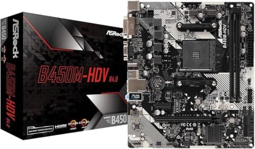 B450M-HDV R4.0 AMD B450 AM4 Socket Ryzen 2000 - 5000 Procesadores DDR4 3200 64GB HDMI DVI-D D-Sub Placa base SATA 6Gb/s Micro ATX M.2 - imagen 2