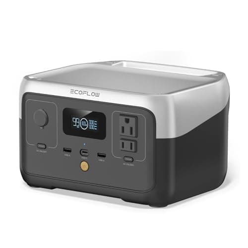EF ECOFLOW Estación de energía portátil RIVER 2, batería LiFePO4 de 256 Wh/carga rápida de 1 hora, 2 salidas de CA de hasta 600 W, generador solar (panel solar opcional) para camping al aire libre/casas rodantes/uso doméstico - imagen 2