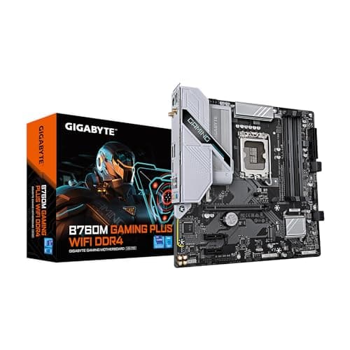GIGABYTE B760M Gaming Plus WiFi DDR4 LGA 1700 Placa base Intel B760 M-ATX, 2* M.2, PCIe 4.0, USB frontal 3.2 Gen 1 Type-C, LAN de 6 GbE, Q-Flash Plus, EZ-Latch - imagen 2