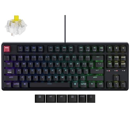 Keychron C3 Pro TKL 80% teclado mecánico con cable, tasa de sondeo de 8K, QMK/VIA programable, intercambiable en caliente, teclas con brillo retroiluminado RGB, interruptor Super Banana, para Windows/Mac - imagen 2