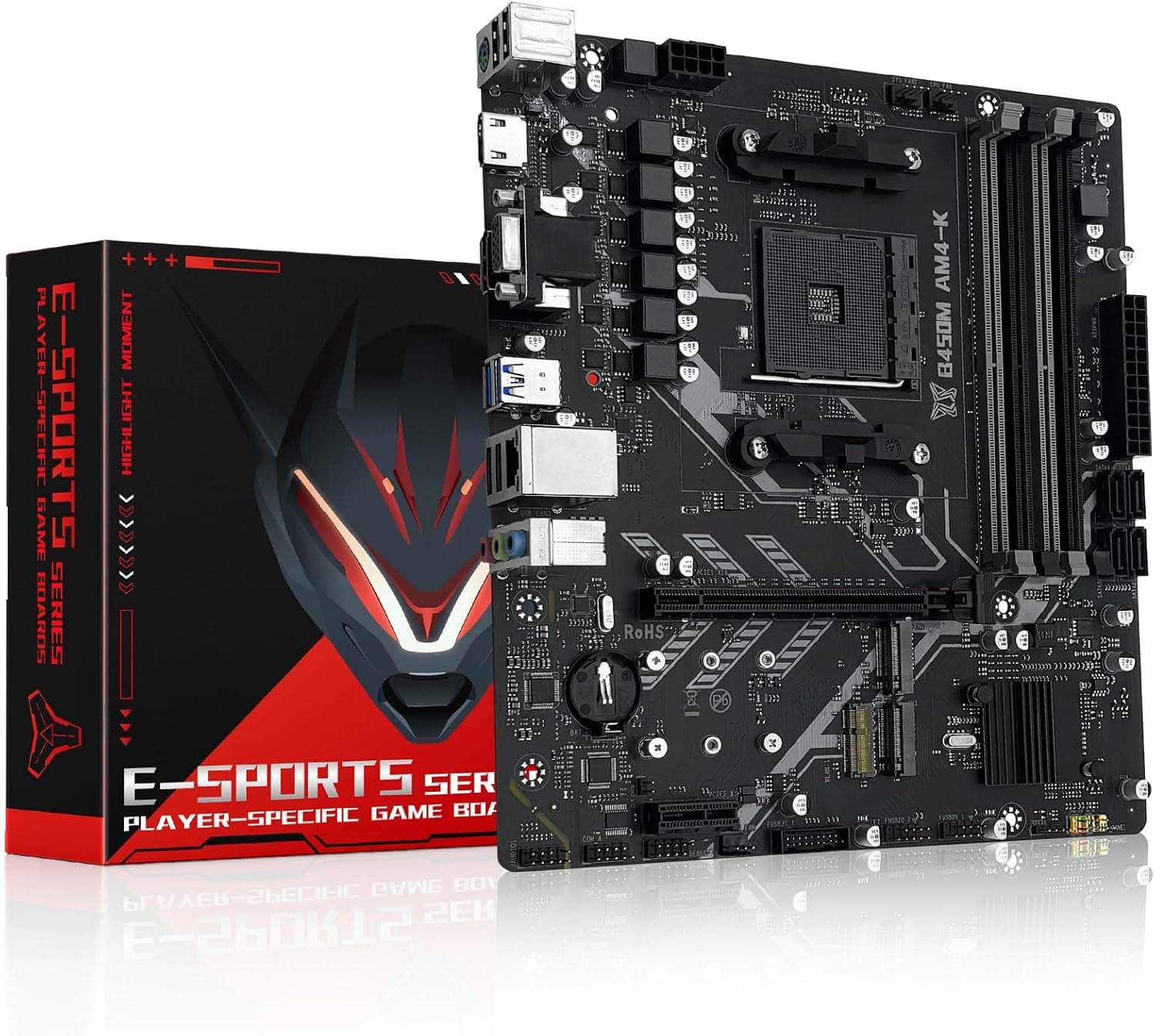 MACHINIST B450 AM4-K Placa base para procesadores AMD Ryzen 1-5.a generación (DDR4 Max 128 GB, NVME M.2, PCIe 3.0, SATA 3.0, USB 3.0, DP VGA Compatible con HDMI, Gigabit LAN, M-ATX) - imagen 1