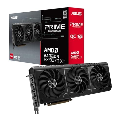 Tarjeta gráfica ASUS Prime Radeon™ RX 9070 XT OC Edition, AMD (PCIe 5.0, HDMI/DP 2.1, diseño de 2.5 ranuras, ventiladores de tecnología axial, rodamientos de bolas, BIOS dual, protector de GPU) - imagen 2