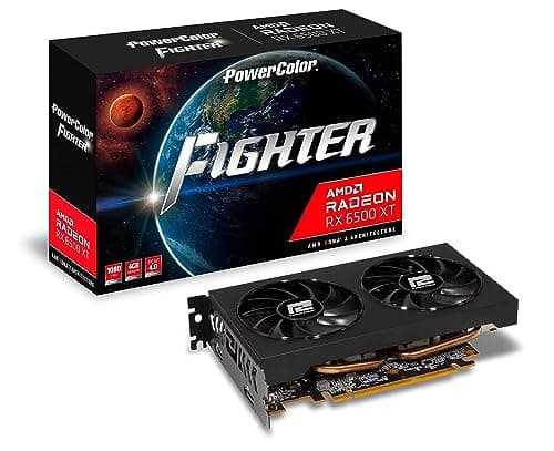 Tarjeta gráfica para juegos PowerColor Fighter AMD Radeon RX 6500 XT con memoria GDDR6 de 4 GB - imagen 2