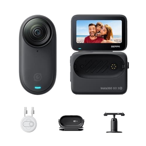 Insta360 GO 3S - Pequeña cámara de vlogging portátil 4K negra de 128 GB, punto de vista manos libres, montaje en cualquier lugar, estabilización, duración de batería de 140 min, resistente al agua hasta 10 m, punto de vista para mascotas - imagen 2