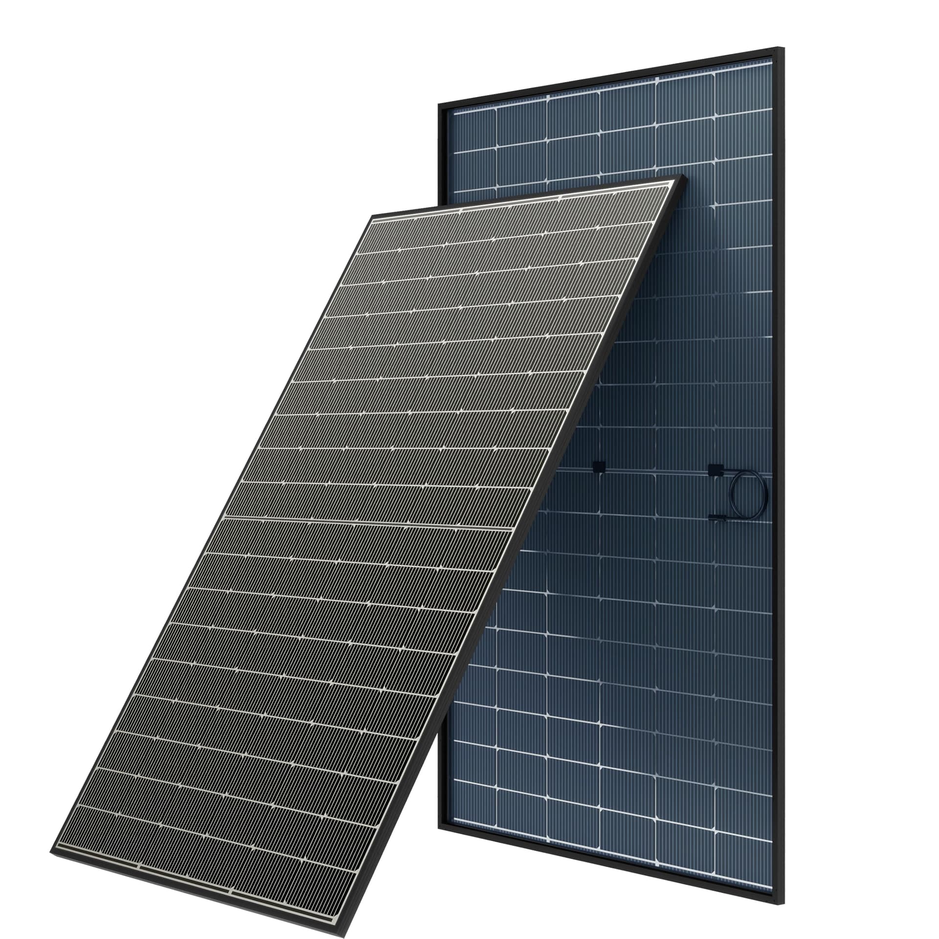 JJN Panel solar bifacial de 2 piezas de 400 vatios, paneles solares tipo N 16BB 400 W, módulo solar monocristalino de alta eficiencia del 25 % para sistema fotovoltaico de 12 V/24 V/48 V para hogares, granjas en la azotea, vehículos recreativos y aplicaciones fuera de la red - imagen 1